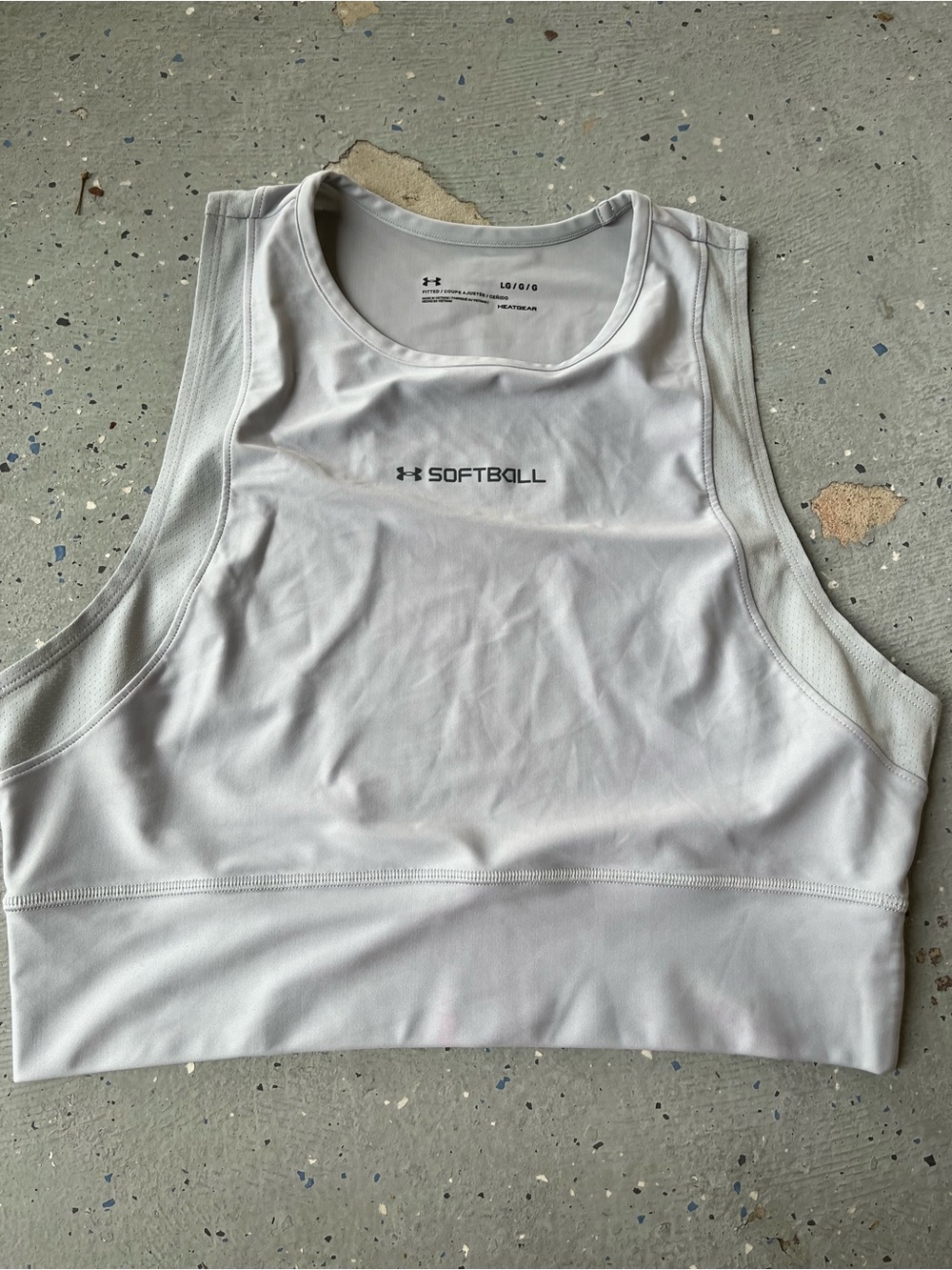 Under Armour Gray Softball Performance Crop Top